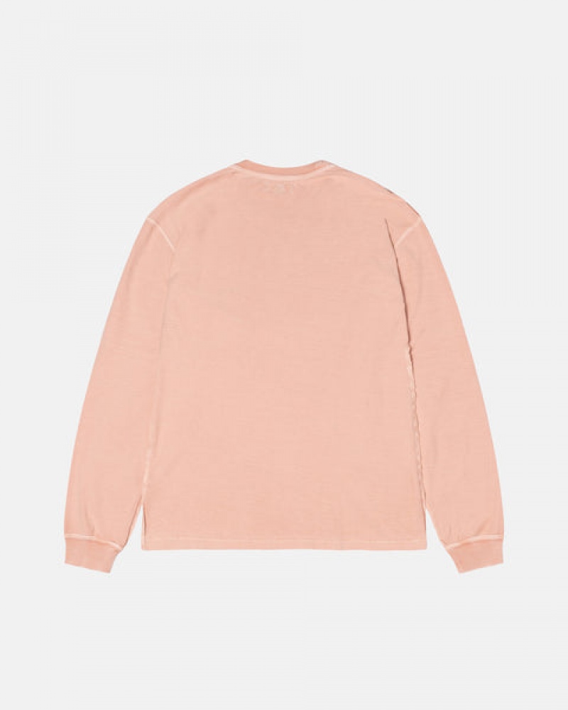 Topuri Barbati Stussy Lazy Ls Tee Roz Deschis | HYG-3633