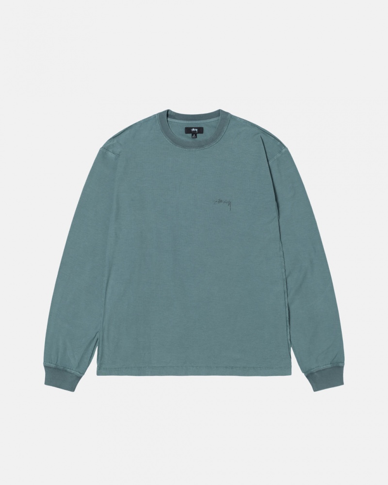 Topuri Barbati Stussy Lazy Ls Tee Turcoaz | QTX-6759