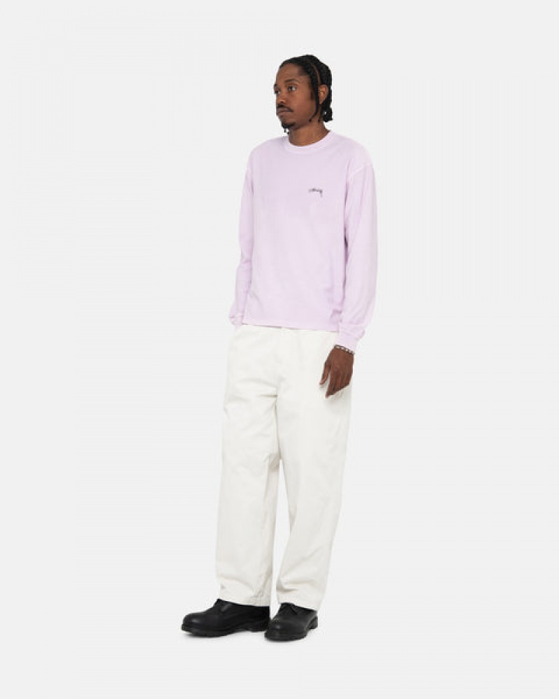 Topuri Barbati Stussy Lazy Ls Tee Violet | CNT-7920