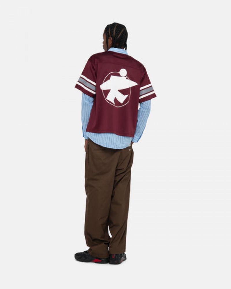 Topuri Barbati Stussy Surfman Mesh Football Jersey Visinii | CYR-6997