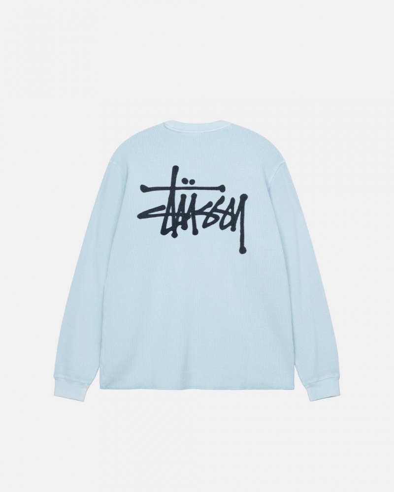 Topuri Dama Stussy Basic Stock Ls Thermal Albastri Deschis | SIR-8028