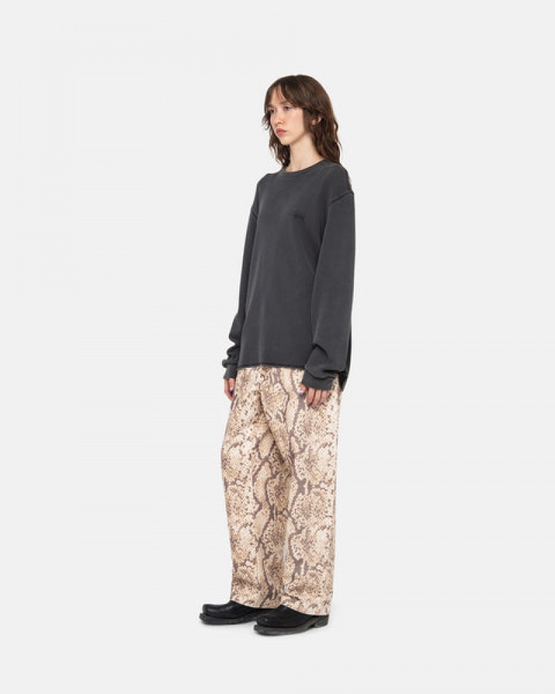 Topuri Dama Stussy Basic Stock Ls Thermal Negrii | HLQ-0643