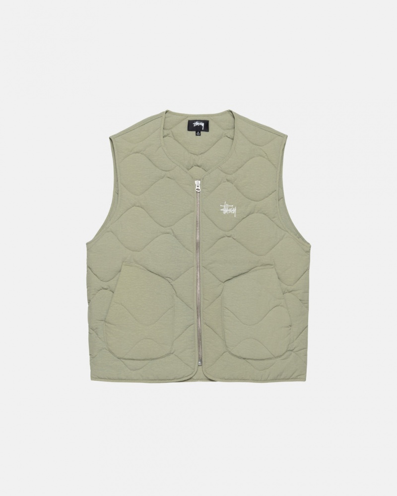 Vesta Barbati Stussy Recycled Nailon Liner Vest Maro | YHR-2372