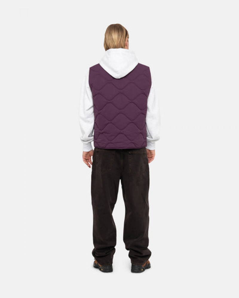 Vesta Barbati Stussy Recycled Nailon Liner Vest Fucsie | VJP-0593