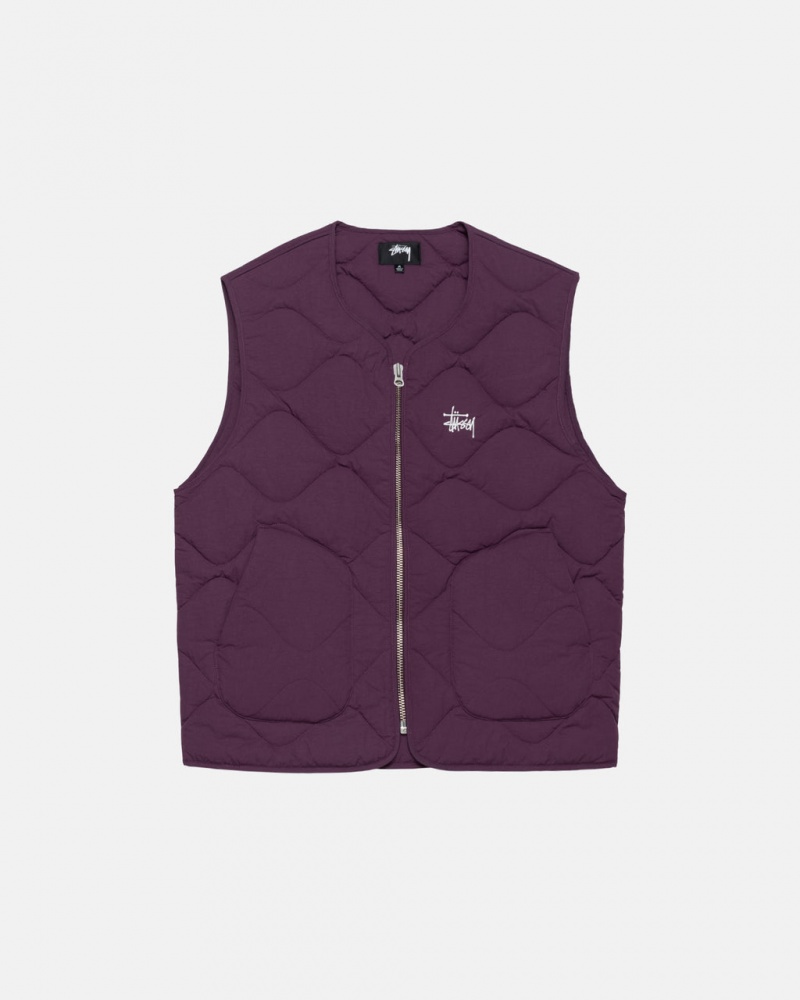 Vesta Barbati Stussy Recycled Nailon Liner Vest Fucsie | VJP-0593