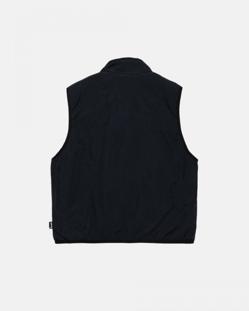 Vesta Barbati Stussy Sherpa Reversible Vest Negrii | NGB-2555