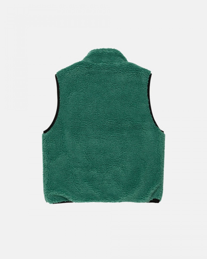 Vesta Barbati Stussy Sherpa Reversible Vest Turcoaz | JFH-3012