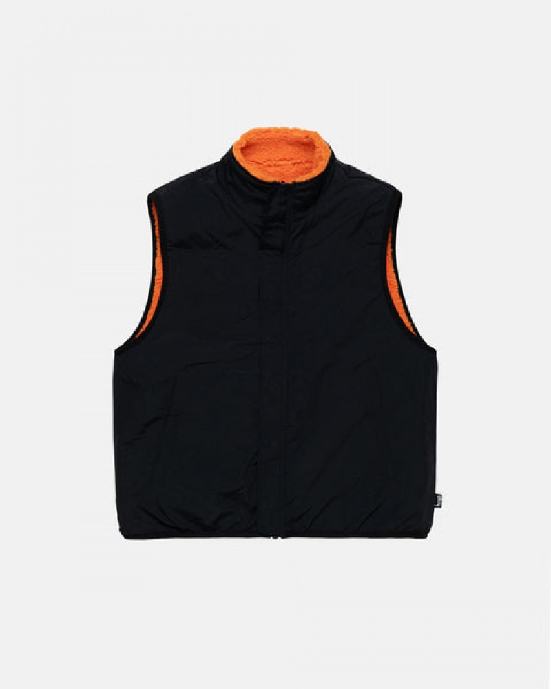 Vesta Barbati Stussy Sherpa Reversible Vest Galbeni | NLO-5891